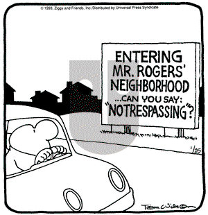 Ziggy on Monday January 25, 1993 Comic Strip