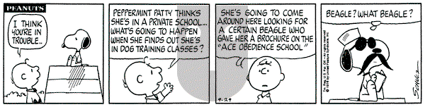 Peanuts on Wednesday September 29, 1976 Comic Strip