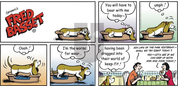 Fred Basset on Sunday July 8, 2018 Comic Strip