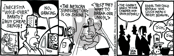 La Cucaracha on Wednesday March 16, 2005 Comic Strip