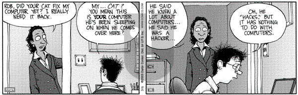 Get Fuzzy on Thursday March 6, 2003 Comic Strip