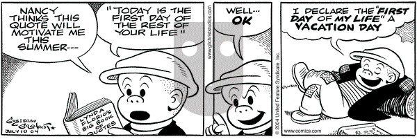 Nancy on Saturday July 10, 2004 Comic Strip