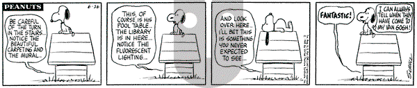 Peanuts on Saturday June 26, 1965 Comic Strip