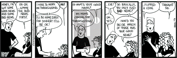 Clear Blue Water on Monday November 5, 2007 Comic Strip