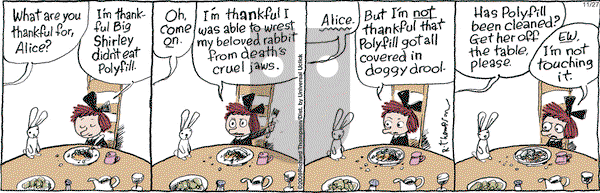 Cul de Sac on Thursday November 27, 2014 Comic Strip