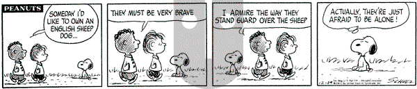 Peanuts on Wednesday December 29, 1971 Comic Strip