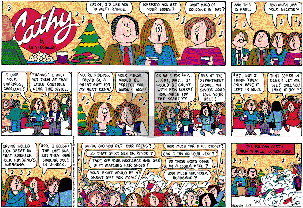 Cathy Classics on Sunday December 7, 1997 Comic Strip