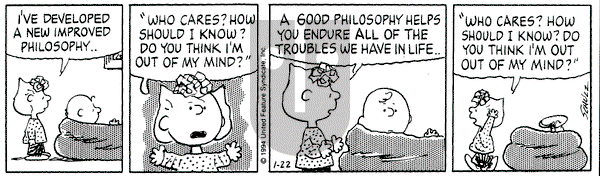 Peanuts - Saturday January 22, 1994 Comic Strip