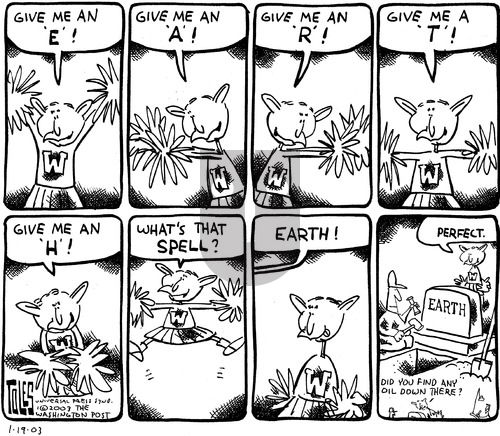 Tom Toles on Sunday January 19, 2003 Comic Strip