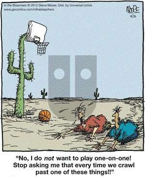 In the Bleachers on Monday April 2, 2012 Comic Strip