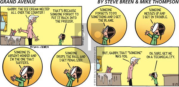 Grand Avenue on Sunday December 29, 2013 Comic Strip