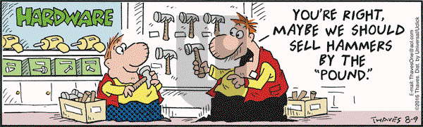 Frank and Ernest on Tuesday August 9, 2016 Comic Strip