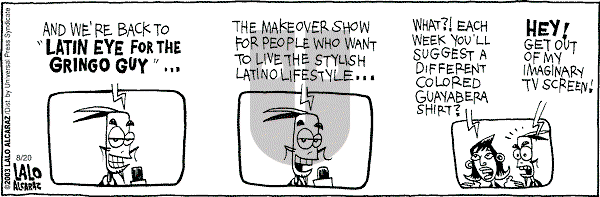 La Cucaracha on Monday September 29, 2003 Comic Strip