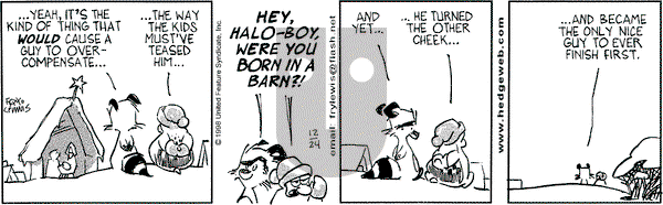 Over the Hedge on Thursday December 24, 1998 Comic Strip