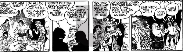 Alley Oop on Saturday April 16, 1949 Comic Strip