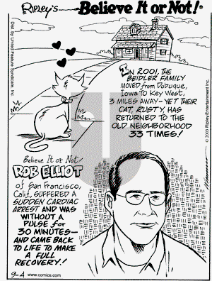 Ripley's Believe It or Not on Thursday September 4, 2003 Comic Strip