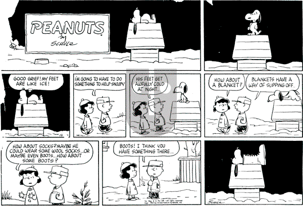 Peanuts - Sunday December 30, 1962 Comic Strip