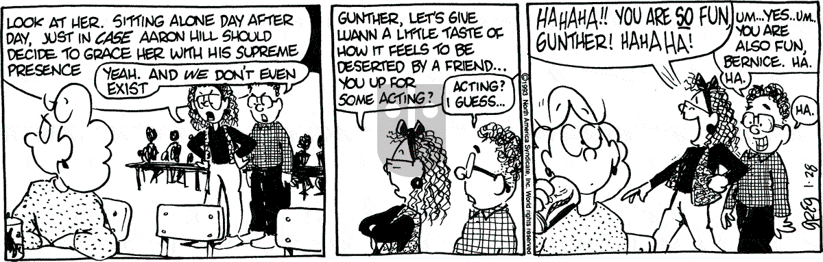 Luann - Thursday January 28, 1993 Comic Strip