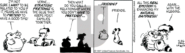 Over the Hedge on Saturday April 26, 1997 Comic Strip