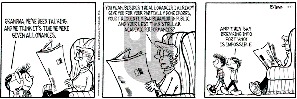 Grand Avenue on Tuesday November 29, 2005 Comic Strip
