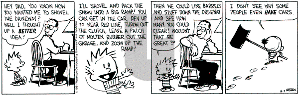 Calvin and Hobbes on Tuesday February 5, 1991 Comic Strip