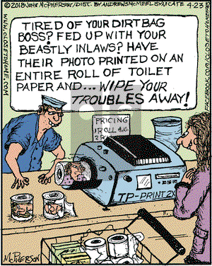 Close to Home on Monday April 23, 2018 Comic Strip