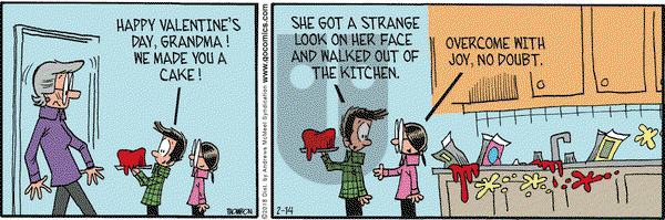 Grand Avenue on Wednesday February 14, 2018 Comic Strip
