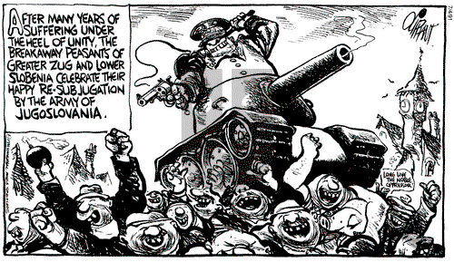 Pat Oliphant on Thursday July 4, 1991 Comic Strip
