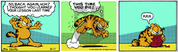 Garfield on Tuesday September 17, 1985 Comic Strip