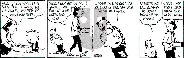 Calvin and Hobbes - Wednesday March 11, 1987 Comic Strip