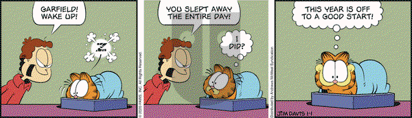 Garfield on Wednesday January 1, 2020 Comic Strip