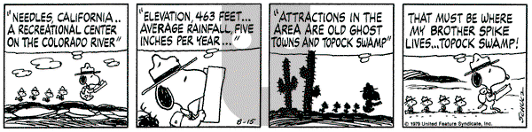 Peanuts on Wednesday August 15, 1979 Comic Strip