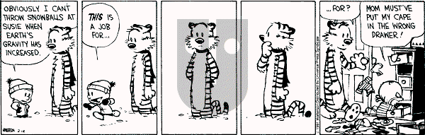 Calvin and Hobbes - Tuesday February 12, 1991 Comic Strip
