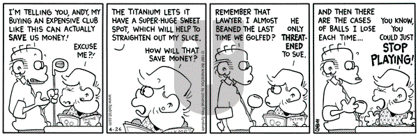 FoxTrot - Saturday April 26, 1997 Comic Strip