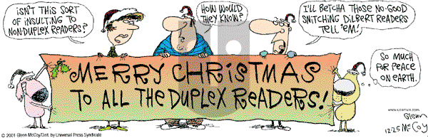 The Duplex on Tuesday December 25, 2001 Comic Strip