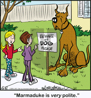 Marmaduke on Thursday November 3, 2016 Comic Strip