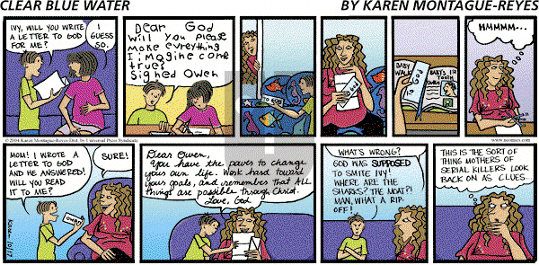 Clear Blue Water on Sunday October 17, 2004 Comic Strip