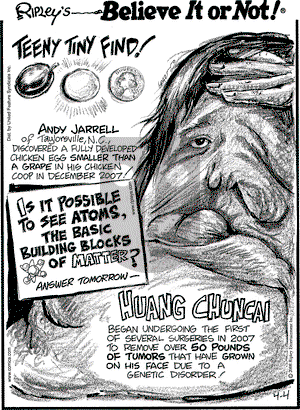 Ripley's Believe It or Not on Friday April 4, 2008 Comic Strip