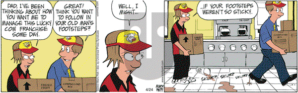 Lucky Cow on Thursday April 24, 2003 Comic Strip