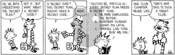 Calvin and Hobbes on Wednesday March 26, 2025 Comic Strip