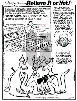 Ripley's Believe It or Not on Tuesday October 7, 1997 Comic Strip