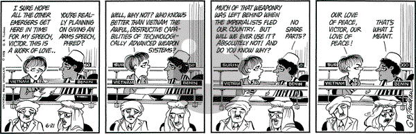 Doonesbury on Wednesday June 21, 1978 Comic Strip