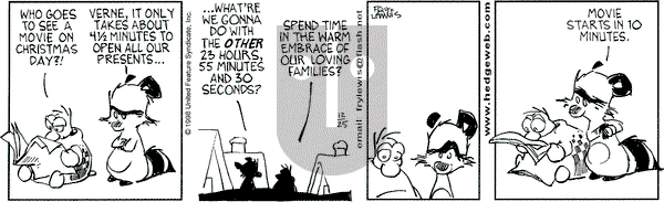 Over the Hedge on Friday December 25, 1998 Comic Strip