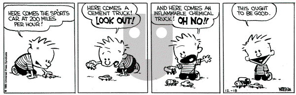 Calvin and Hobbes on Wednesday December 18, 1985 Comic Strip