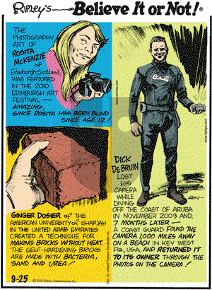 Ripley's Believe It or Not on Saturday September 25, 2010 Comic Strip