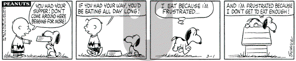 Peanuts - Thursday March 1, 1962 Comic Strip