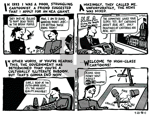 Ted Rall on Monday April 27, 1998 Comic Strip