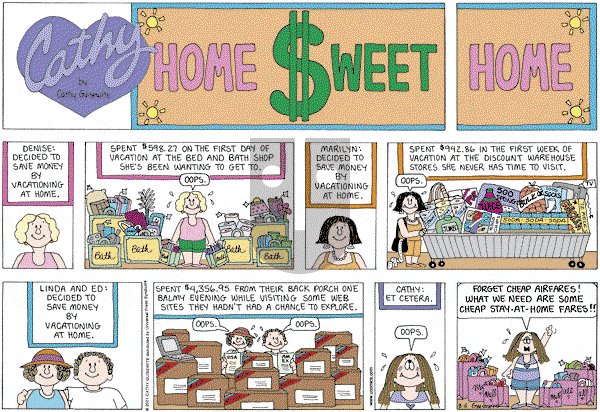 Cathy Classics - Sunday August 6, 2006 Comic Strip