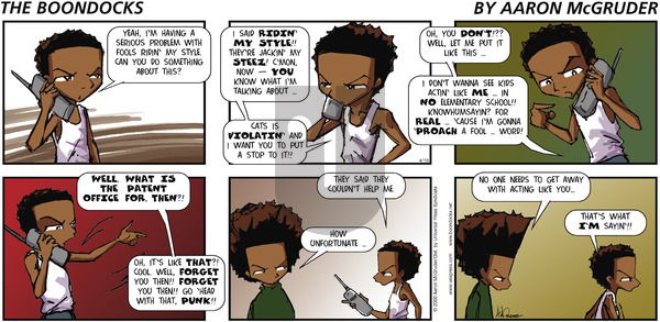 The Boondocks on Sunday April 16, 2000 Comic Strip