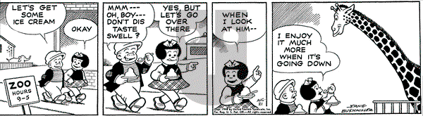 Nancy on Saturday August 21, 1948 Comic Strip